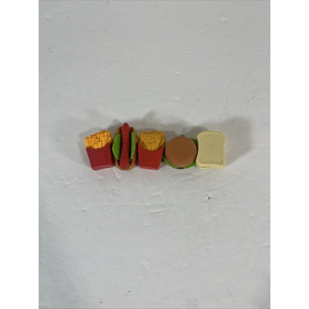 Mini Food Eraser Set - 3D Pull Apart Yoobi Urban Outfitters Fast Food 5 Pieces